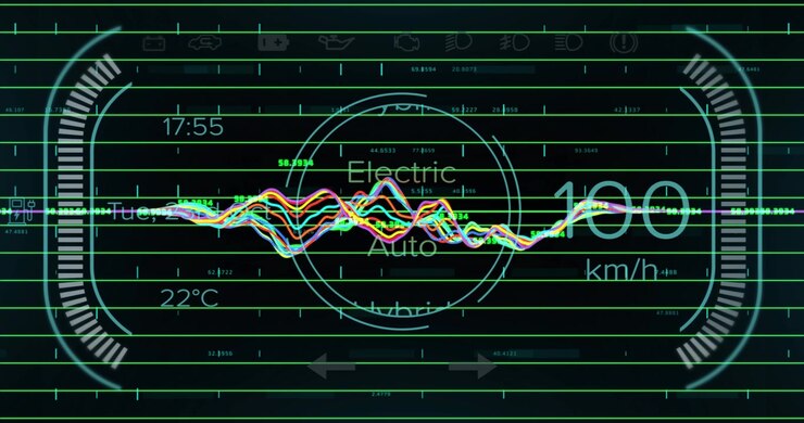 Opening digital gauge pulsing waveform and updating speed or mode with fixed time, date or temp