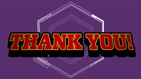 Animation-of-thank-you-text-over-purple-background