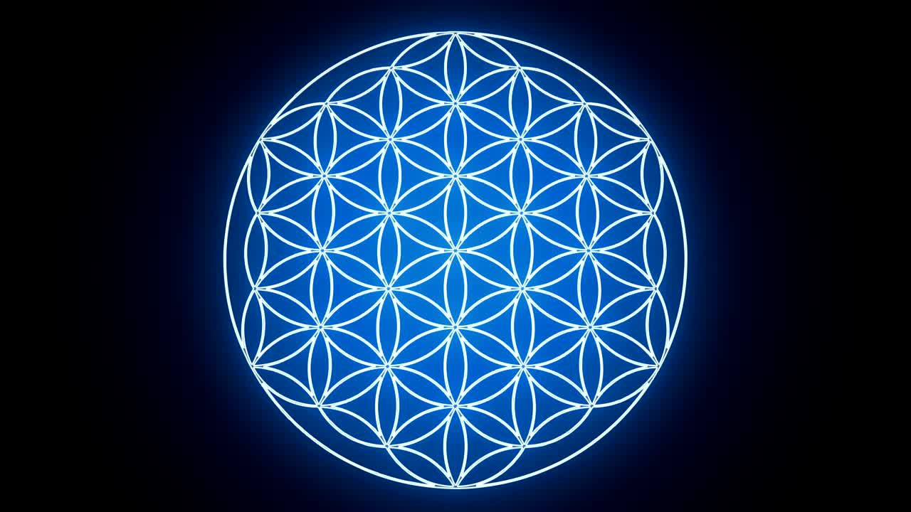 la flor de la vida formando el símbolo de la geometría sagrada