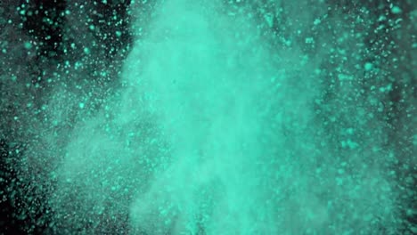 turquoise powder explosion