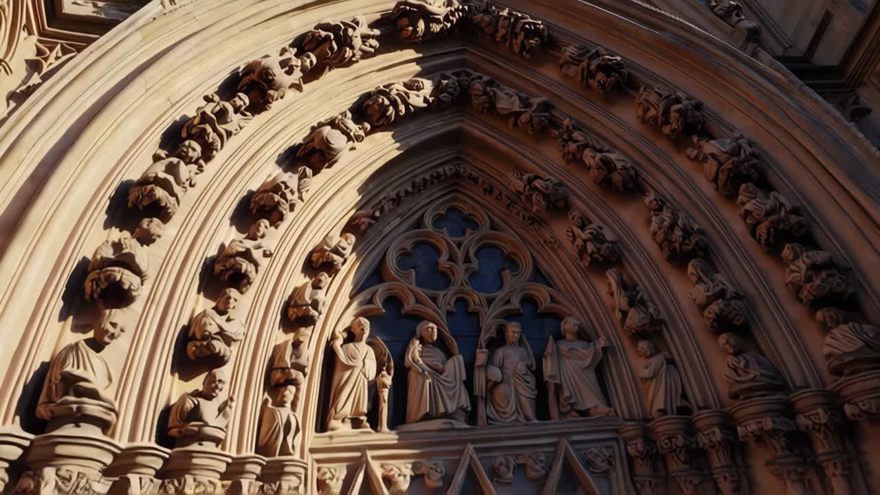 Architectural Detail of a Gothic Cathedral