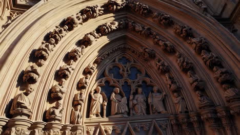 architectural detail of a gothic cathedral