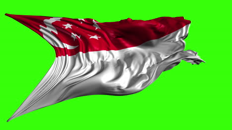 flag of singapore waving