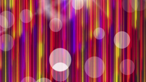 animación de bokeh sobre el fondo con líneas en movimiento coloridas