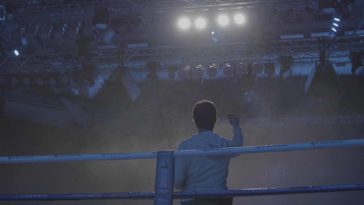 Preparazione incontro di boxe