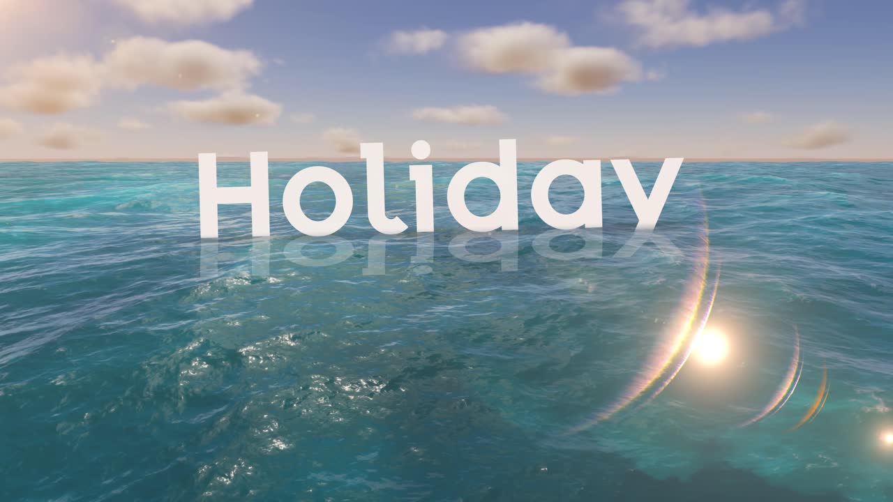 푸른 푸른 바다의 환상적인 장면은 부드럽고 파도 같은 구름으로 장식된 놀라운 하늘과 완벽하게 융합됩니다.