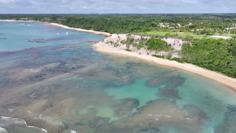 espelho beach in porto seguro bahia brazil. idyllic beach. nature landscape. bahia brazil. tourism background. espelho beach in porto seguro bahia. brazil discovery coast.