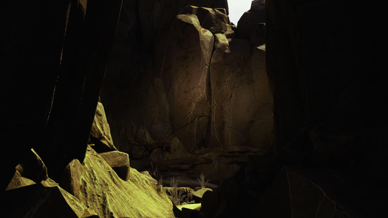 Majestic rock formations in a sunlit canyon during midday hours
