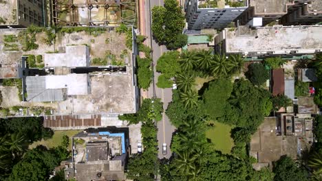 this is a 4k drone video of city road