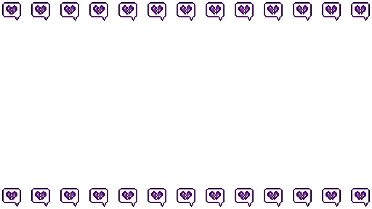 Pixel Art Speech bubble icon Broken heart Frame Animated Overlay 1080p Transparent 30 fps (7).mov