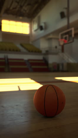 a basketball on a court