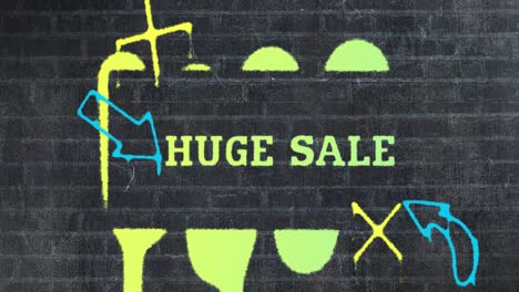 huge sale stencil painted in green on brick wall 4k