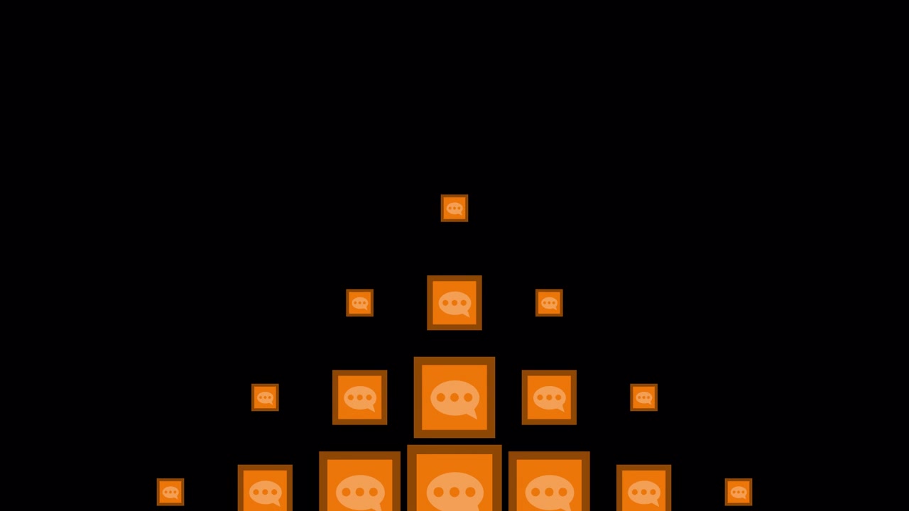 Orange Speech Bubble Pattern