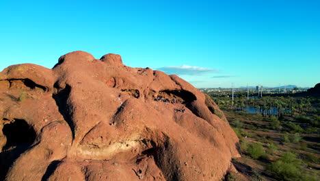 agujero en la roca _ tempe arizona - drone panorámico