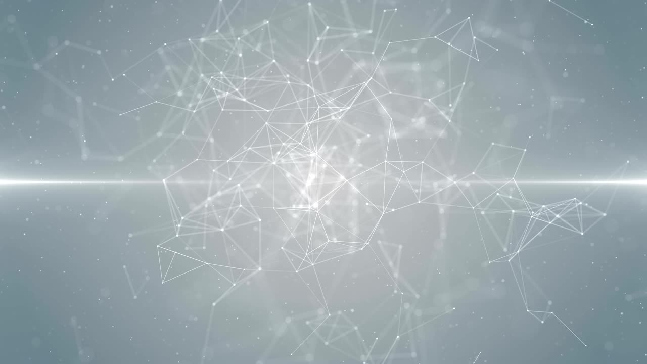 Plexus abstract network white technology science background loop