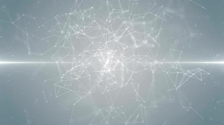Plexus abstract network white technology science background loop