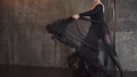 ballet dancer in black dress