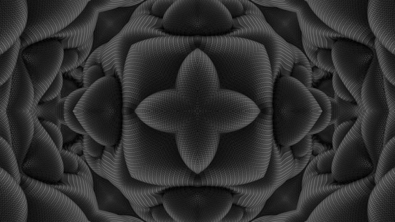 3d en bucle abstracto ornamentado fondo decorativo. hipnótico caleidoscopio de moda.