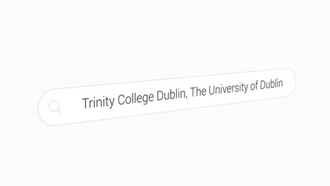 escribiendo trinity college dublin, la universidad de dublín en el motor de búsqueda