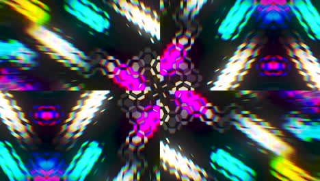 kaleidoscopio en movimiento. gráficos en movimiento de 4k