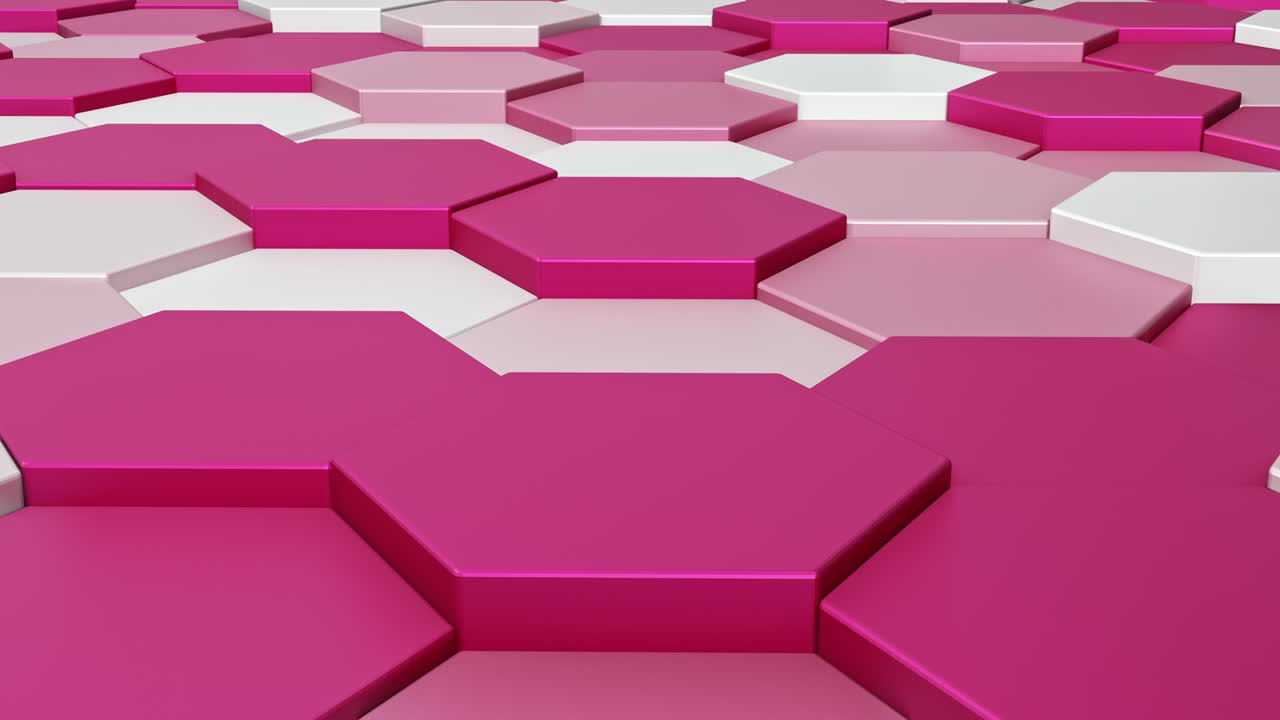 Hexagon pattern hopping, 4k background, cg animation stock loop video,