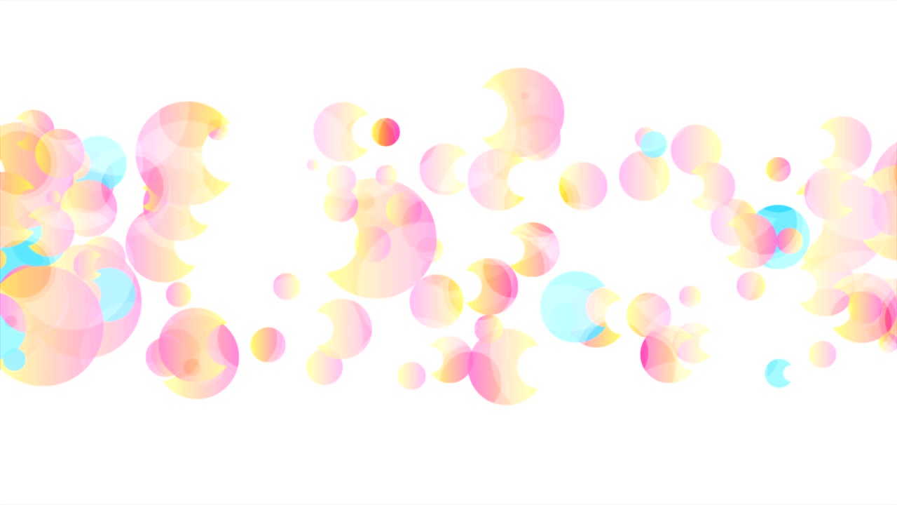다채로운 파스텔 서클 추상 기술 모션 배경