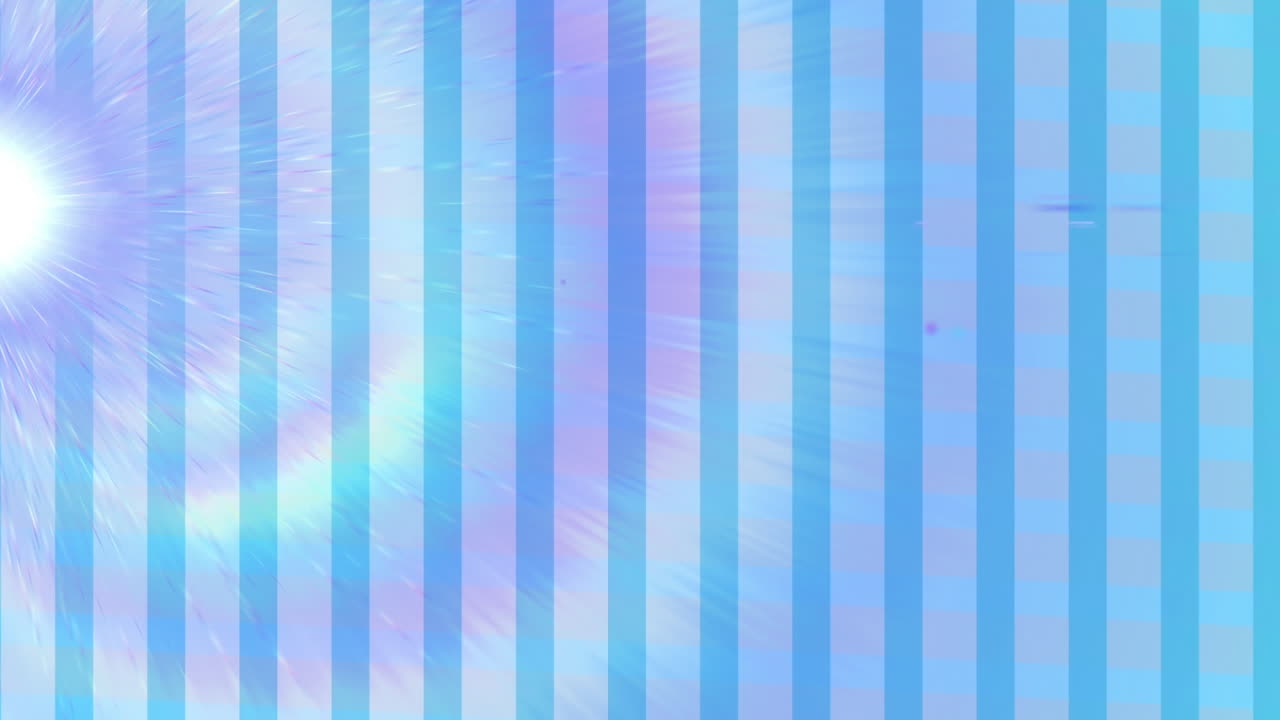 파란색 배경의 스티프에 대한 빛의 반점과 렌즈 플레어의 디지털 애니메이션