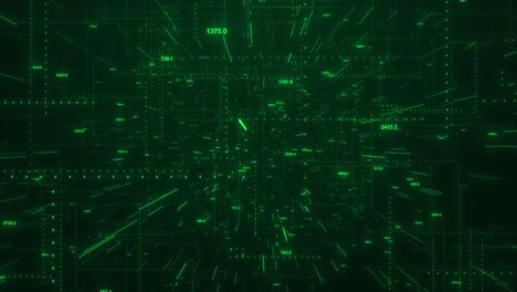 3d big data machine learning algorithms analysis technology binary code network data flood modern