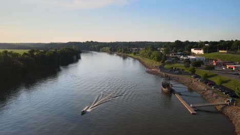 flying alongside the pinta replica on the cumberland river