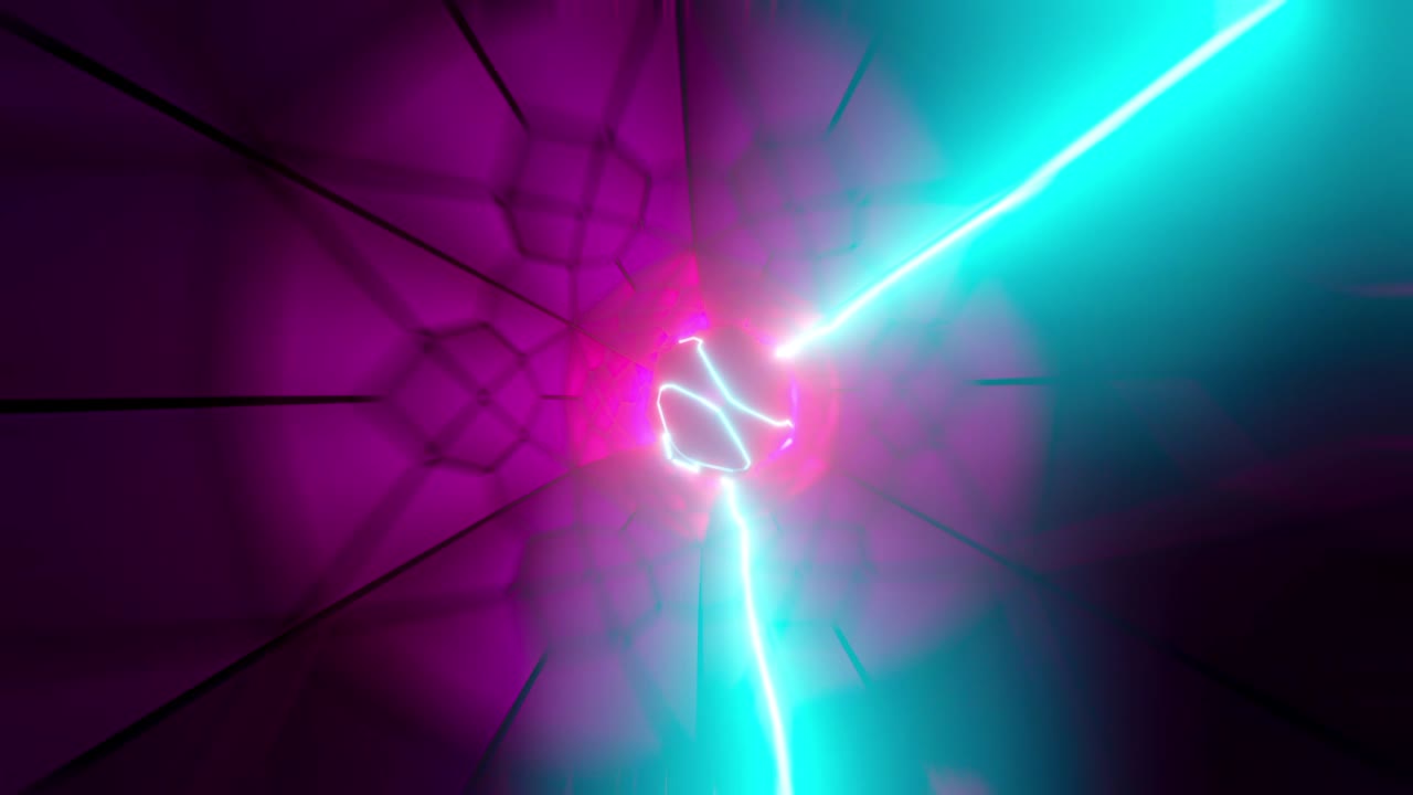 movimiento de alta velocidad en un túnel de energía.