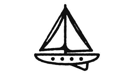 sailing icon animation footage & alpha channel