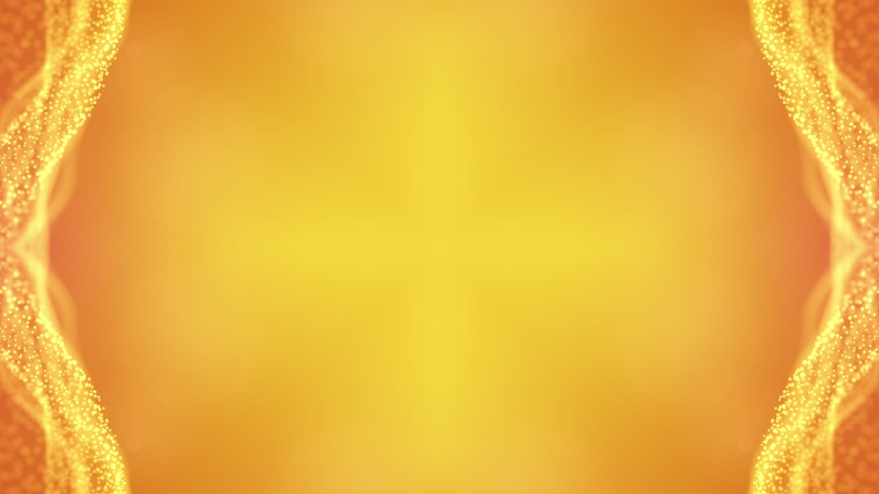 el caleidoscopio de neón amarillo de la bucle vj. animación sin costuras.