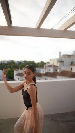 ballet dancer on rooftop