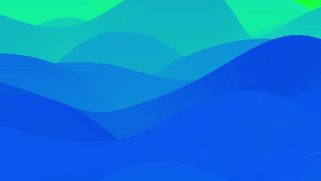 4k bucle sin costuras con fluidos abstractos gradientes verdes azules, superficie ondulada de brillo interno. hermosos gradientes de colores fríos como fondo líquido abstracto, animación suave. 3d en estilo moderno plano agradable