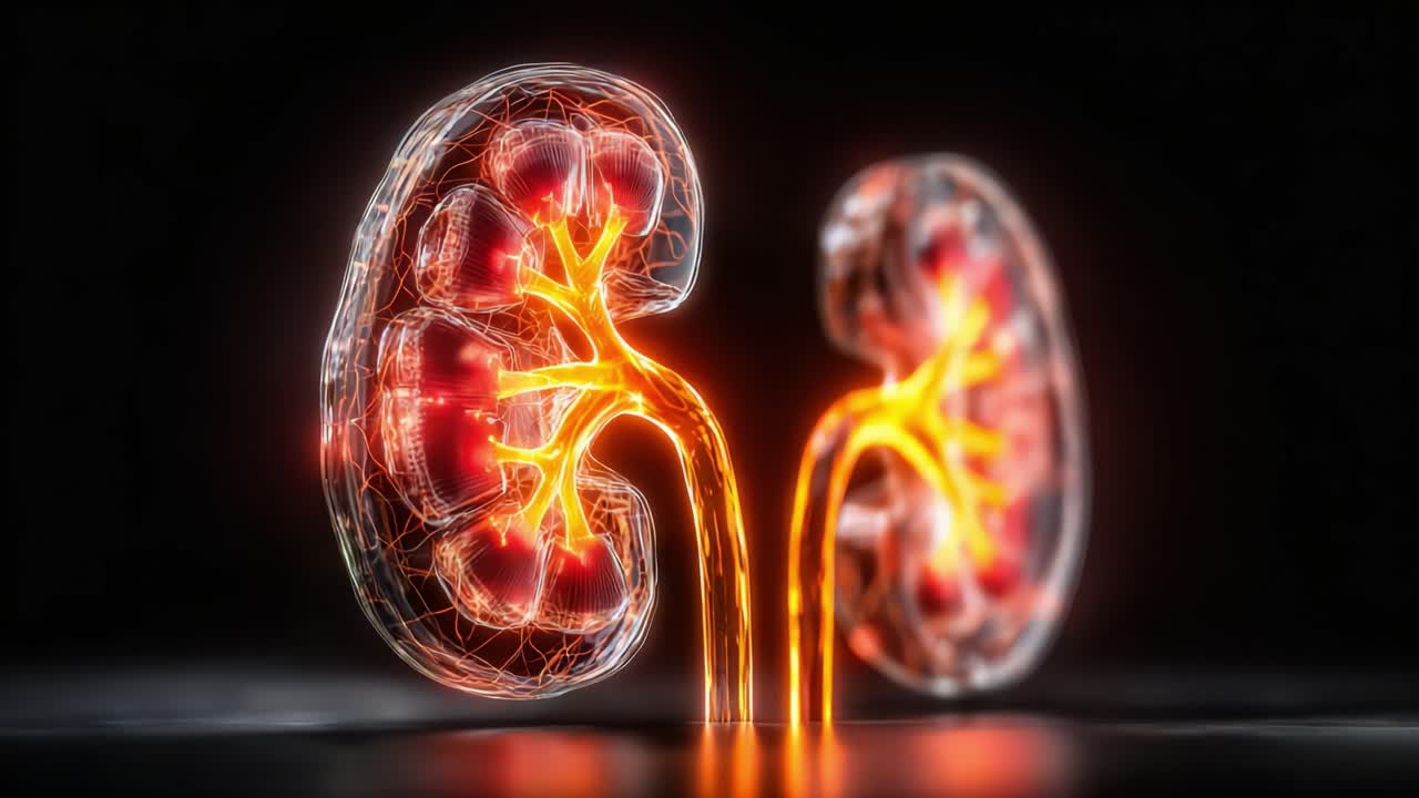 A Detailed Visualization of Bioluminescent Kidneys: Exploring the Intricate Network of Vascular Structures and Functionality in the Human Excretory System