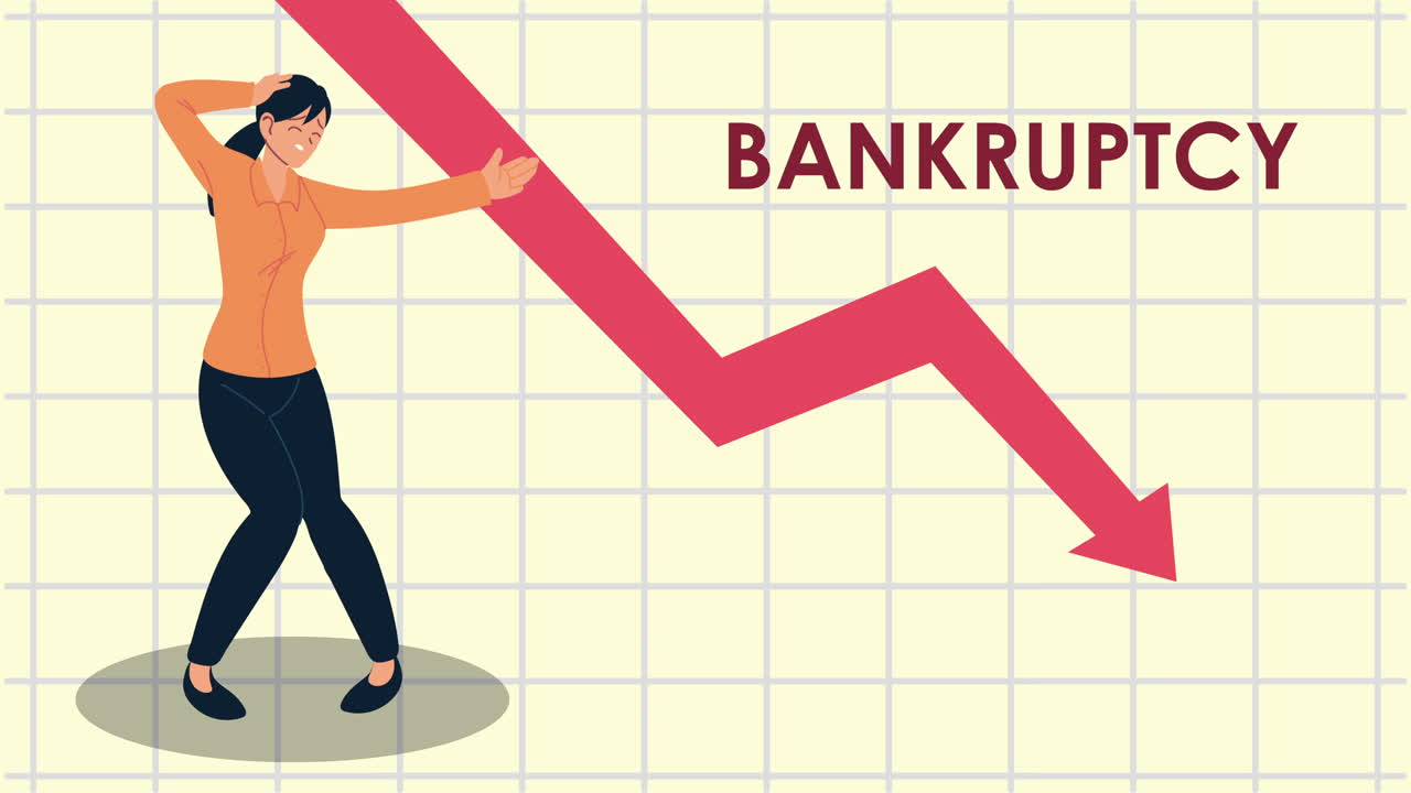 파산과 싸우고 있는 사업가