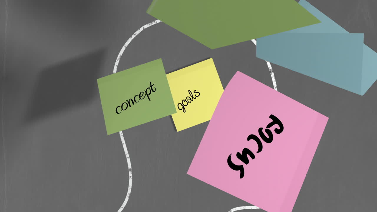 palabras de moda de negocios publicar su contorno de cabeza dibujado con tiza