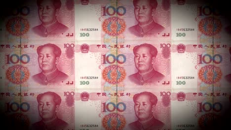 prensa de impresión de moneda china de 100 renminbi de bucle sin costuras