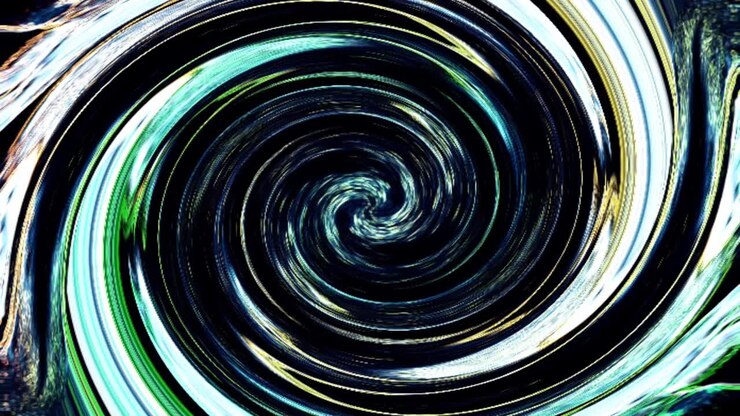 Beautiful unique liquid swirl pattern motion background with colorful fractal lines.