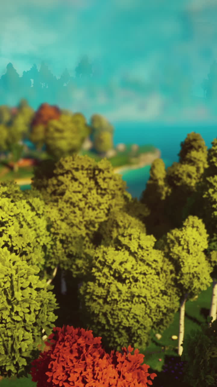 el bosque sereno de la orilla del lago