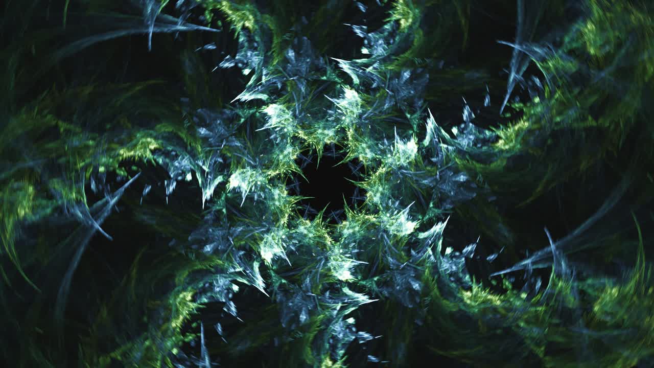 túnel fractal surrealista de pesadillas de fragmentos puntiagudos y afilados, siempre en bucle extraño fondo de papel tapiz abstracto