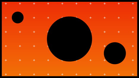 animación de círculos negros, líneas y formas abstractas