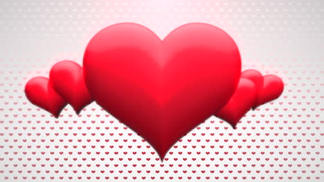 animación primer movimiento corazones románticos en el día de san valentín 34