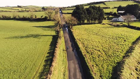 cycling through county down ireland spring time green fields