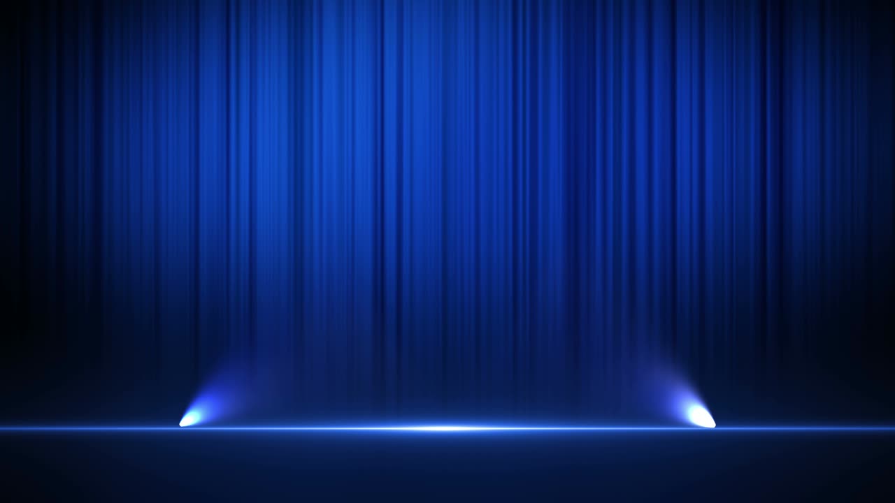 파란 무대 배경 4k