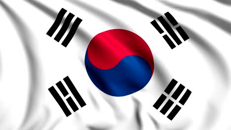 flag of south korea (looping)