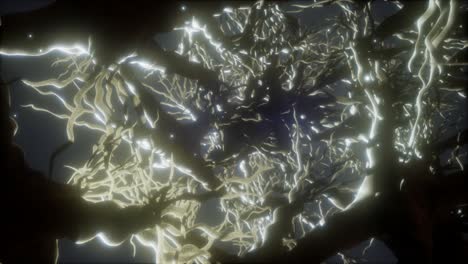 viaje a través de una red de células neuronales dentro del cerebro