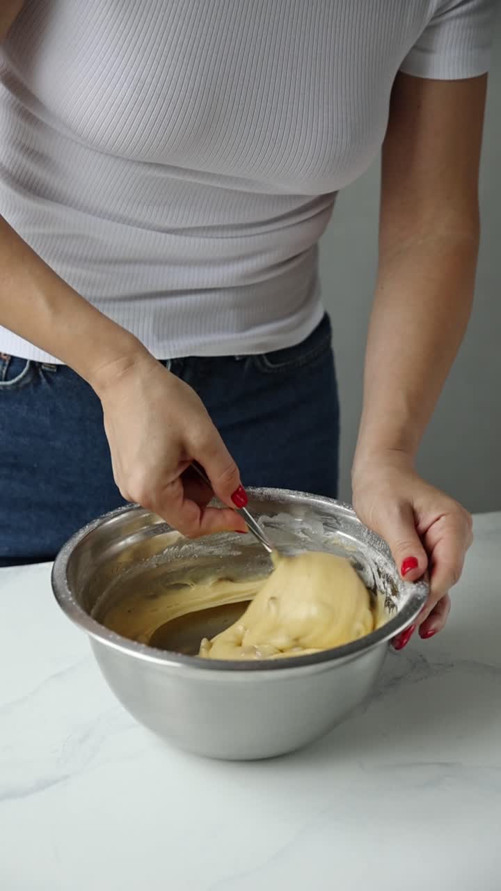 mezcla de la masa de los pasteles