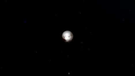 viajando hacia plutón, planeta enano junto a neptuno, en el espacio exterior