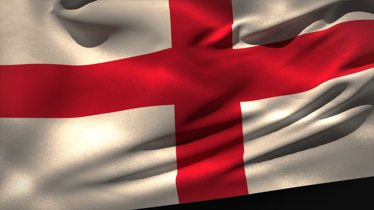 Digitally generated england flag waving